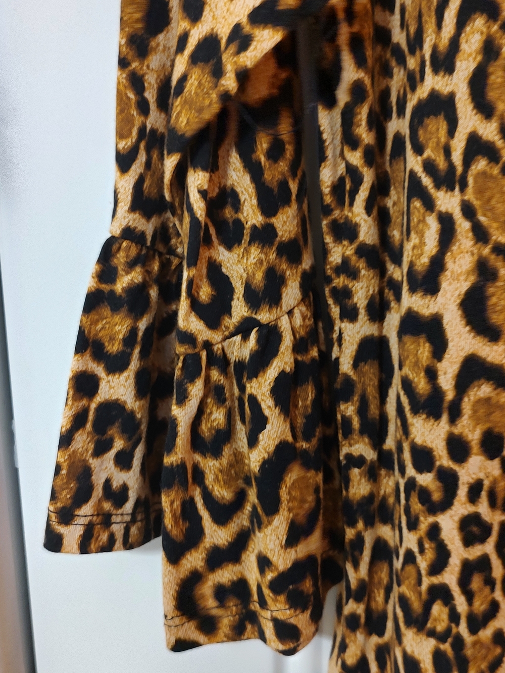 Michael Kors Leopard Print Scoop Neck Blouse in Tan and Black - Picture 5 of 6